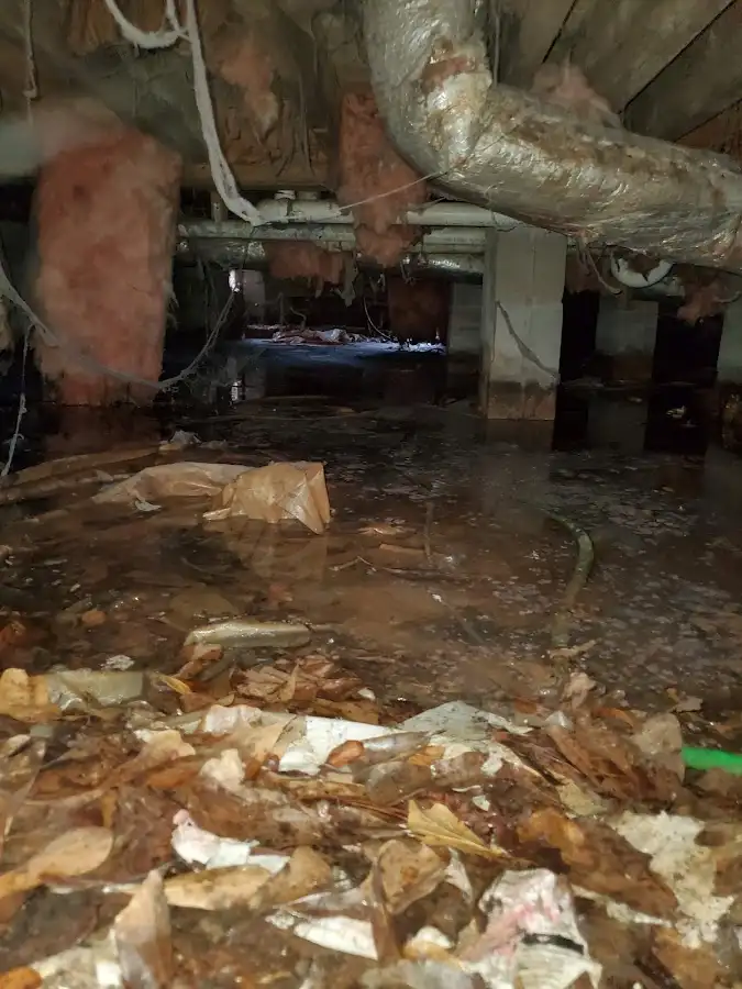 Crawl space flood assessment for Commercial Water Damage Restoration in Memphis